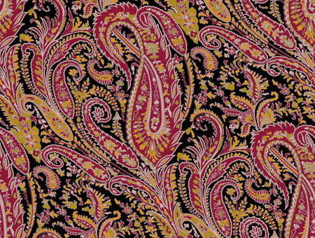 patchwork floral pattern with paisley and indian flower motifs. damask style pattern for textil and decoration. Paisley seamless vector pattern. Vintage background in batik style.の写真素材
