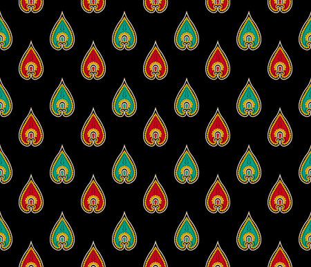 Turkish seamless pattern with luxury floral ornament. Traditional Arabic, Indian motifs. Great for fabric and textile, wallpaper, packaging or any desired idea.の写真素材