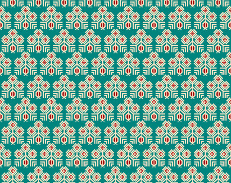 Ethnic Print Fabric Pattern. Geometric seamless ornament for ceramics, wallpaper, textile, web,...