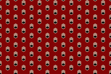 Abstract line shape flowers geometric motif basic pattern continuous background. Oriental style...
