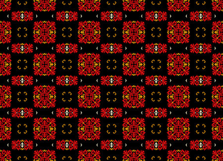 patchwork floral pattern with paisley and indian flower motifs. damask style pattern for textil and...