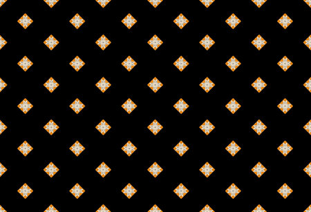 Seamless pattern in patchwork style. Embroidered print for carpet, textile, wallpaper, wrapping...