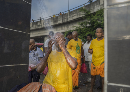 Kuala Lumpur, Malaysia -  2 February  2018 : A celebration of Thaipusam Festival at Batu Caves, Kuala Lumpur, Malaysia.のeditorial素材