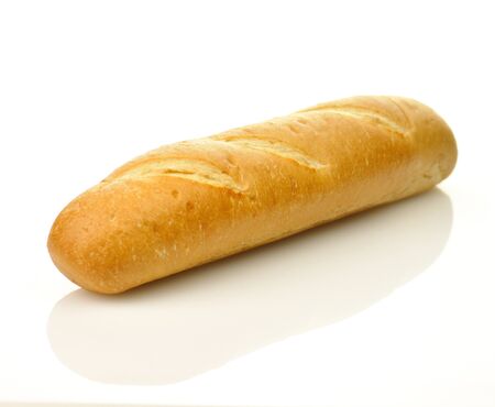 A loaf of fresh baked french or italian breadの写真素材