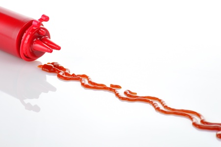 Bottle of Ketchupの写真素材