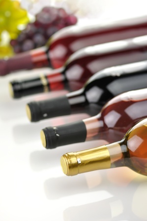 assortment of wine bottles の写真素材