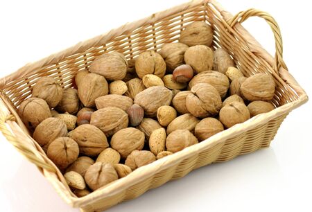 Mixed nuts in a basket