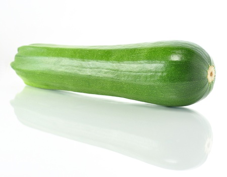 zucchini on white background の写真素材