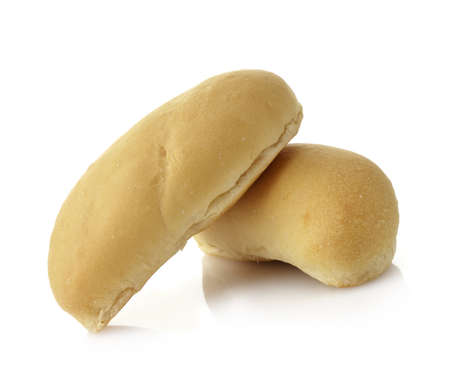Fresh Bread Buns On White Background