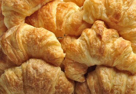 Fresh  Croissants , Close Up For Backgroundの写真素材