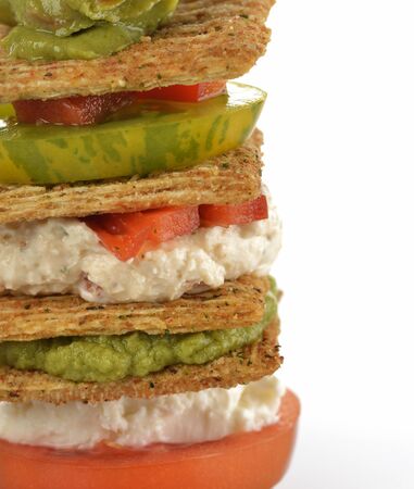 Healthy Appetizer On White Background,Close Upの写真素材