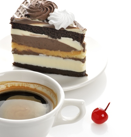 Cup Of Coffee And Cakeの写真素材