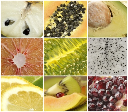 Collection Of Exotic Fruits,Close Upの写真素材