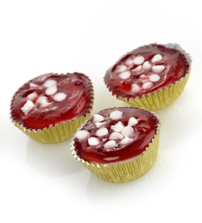 Cherry Or Strawberry Cheesecake Cupsの写真素材
