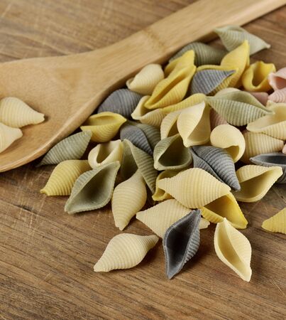 Raw Colorful Gourmet Pasta,Close Upの写真素材