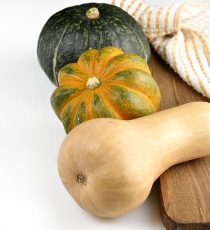 Squash Assortment On White Background