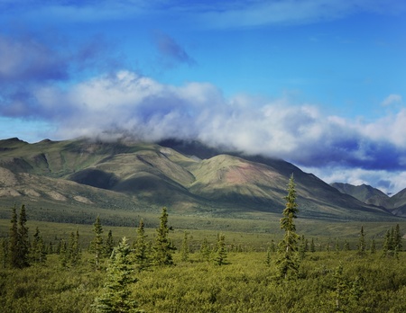 Mountain Landscape With A Blue Skyの写真素材