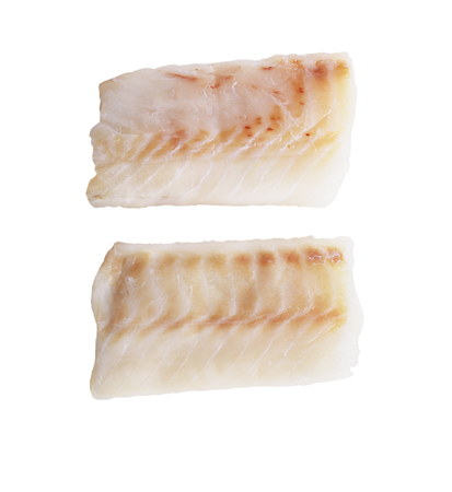 Cod Fish Fillets Isolated On White Background