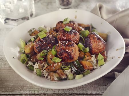 Meatballs With Rice And Zucchini