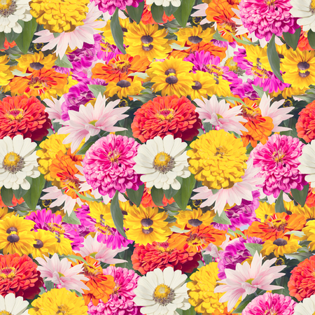 seamless colorful  floral patternの写真素材