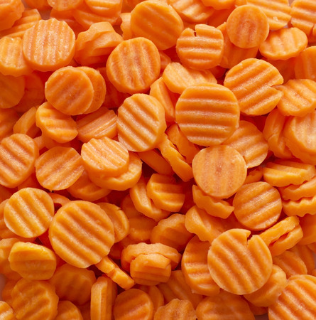 Sliced carrots ,close up for backgroundの写真素材
