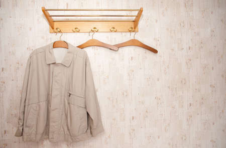 Indoor shot of an old fashioned / vintage wardrobeの写真素材