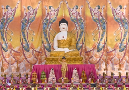 A giant statue of Buddhaの写真素材
