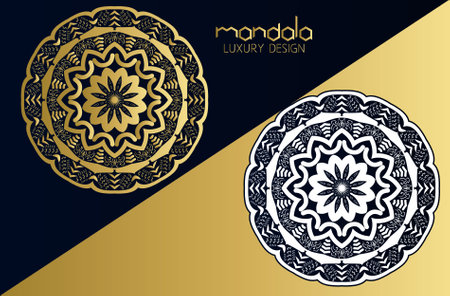 Circular Mandala Vector, Mandala Design and Template, Luxury Mandala Design.のイラスト素材