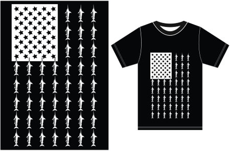 T-Shirt Design Templates Set. Vector Illustration.のイラスト素材