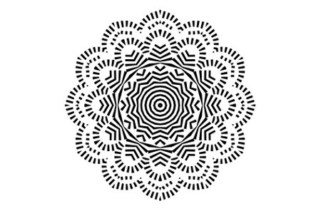 Circle Mandala Design Template, Modern Mandala Vector Art.のイラスト素材