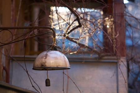 Back yard of old house in Odessa, Ukraineの写真素材