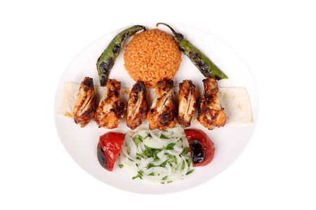 Photos of special and famous turkey barbecues for your restaurant and hotel menus tavuk kanat Fresh barbecue with chickenのeditorial素材