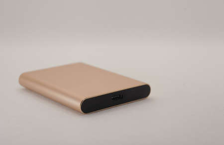 SSD drive isolated white background, copy spaceの写真素材
