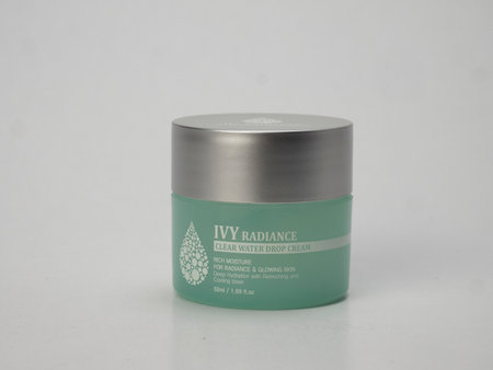 Jakarta, Indonesia-August 2, 2021: ivy radiance clear water drop cream packaging isolated white backgroundの写真素材