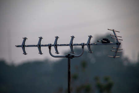 Obsolete analog television antennaの写真素材