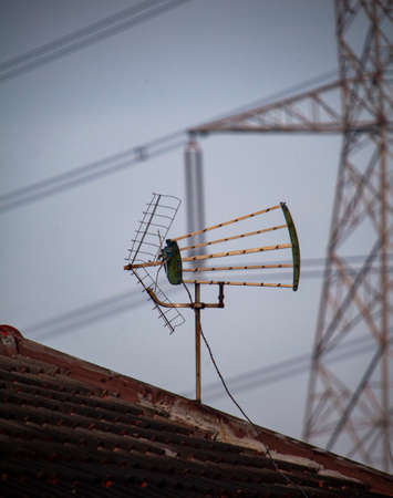 Obsolete analog television antennaの写真素材
