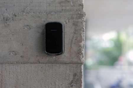 Mobile phone on the wall. Smartphone on the wall. Mobile phone.