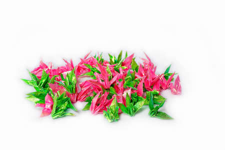 Origami birdsの写真素材