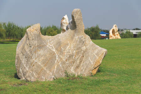 Rock in the gardenの写真素材