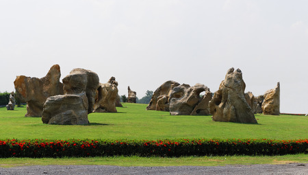 Rock in the gardenの写真素材