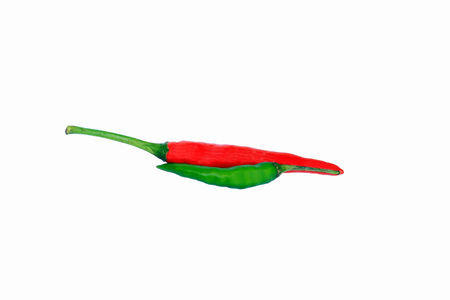 hot chilli on whiteの写真素材