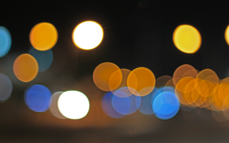 abstract circular bokeh background of lightingの写真素材