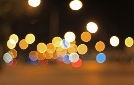 abstract circular bokeh background of lightingの写真素材