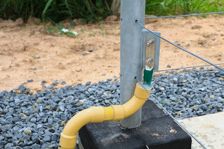 ground wire ,unit fixed connected for protection building constructionの写真素材