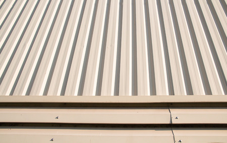 Factory wall made of metal sheet,wall plant creem color