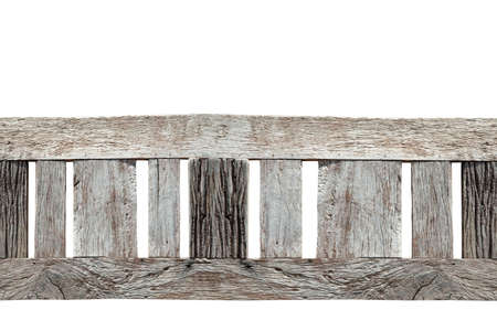 Abstract texture of old wood on white background,wooden decorationの写真素材