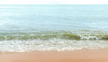 Blue sea with waves and clear blue sky with cloud(ocean,wave,sea)の写真素材