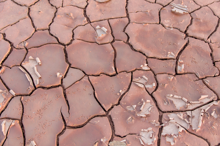 Ground in drought,soil texture and dry mud,land with dry cracked groundの写真素材