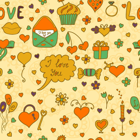 Stylish romantic seamless pattern のイラスト素材