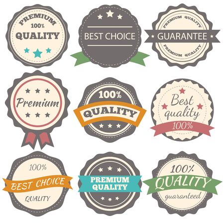 Best choice, guarantee and premium quality vector vintage badges. Vector illustrationのイラスト素材